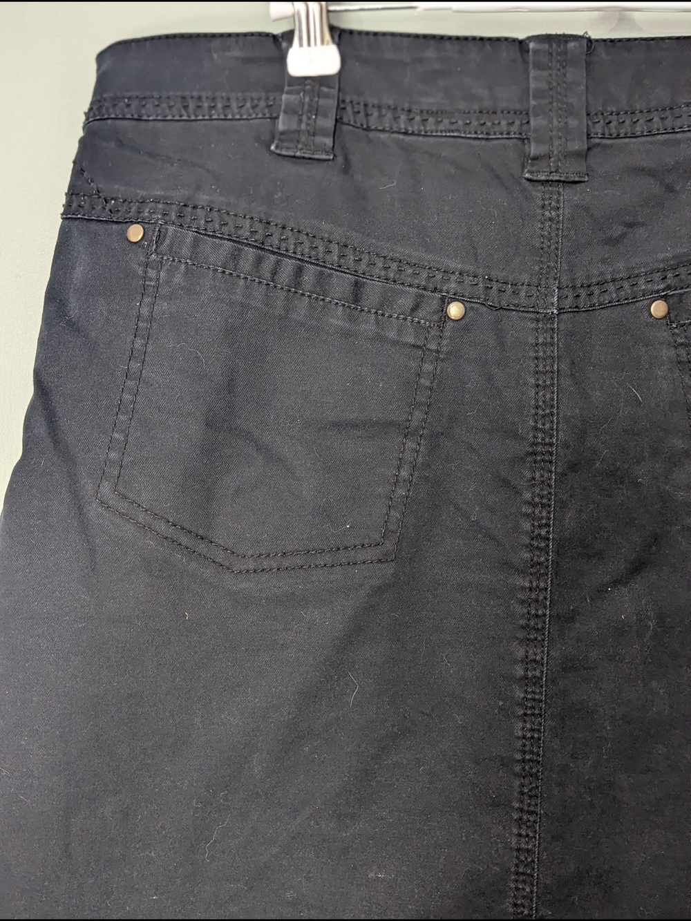 Cotton Ginny Vintage Women's Black A-line Utility Y2k Cargo Skirt Cabincore - Picture 7 of 12